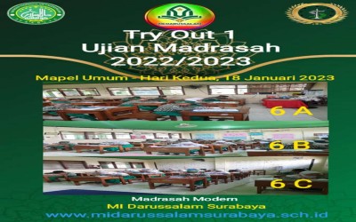 Kegiatan Try Out Kelas 6 Hari Kedua Mapel Umum, 18 Januari 2023